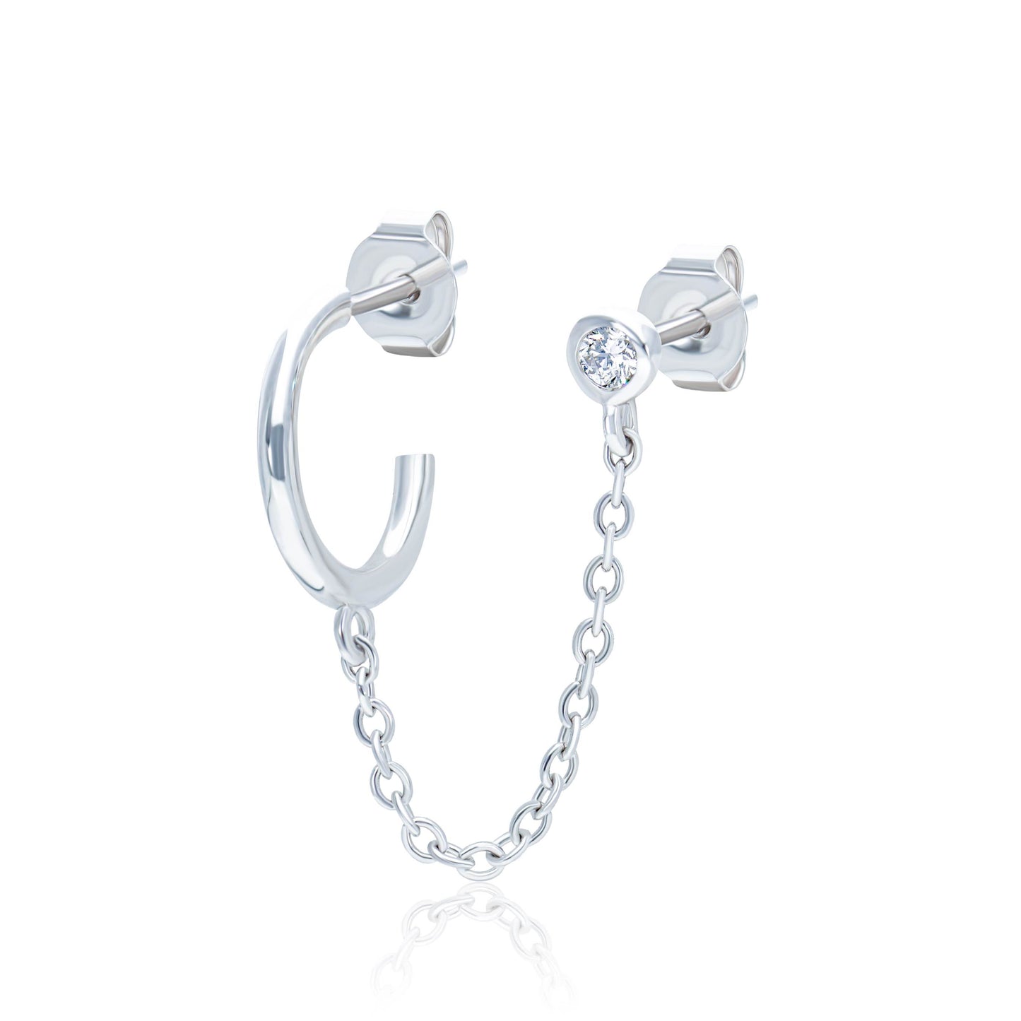 NUTANA - The Double Piercing Chain Earstuds